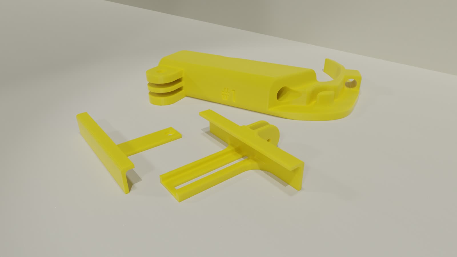 Conjunto amarillo número uno del concepto de videolaringoscopio