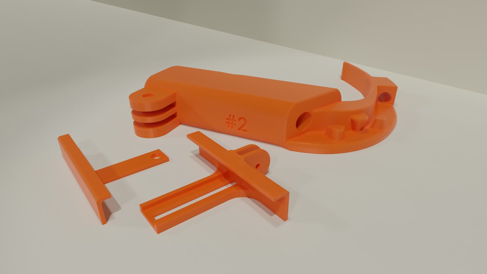 Conjunto naranja número dos del concepto de videolaringoscopio